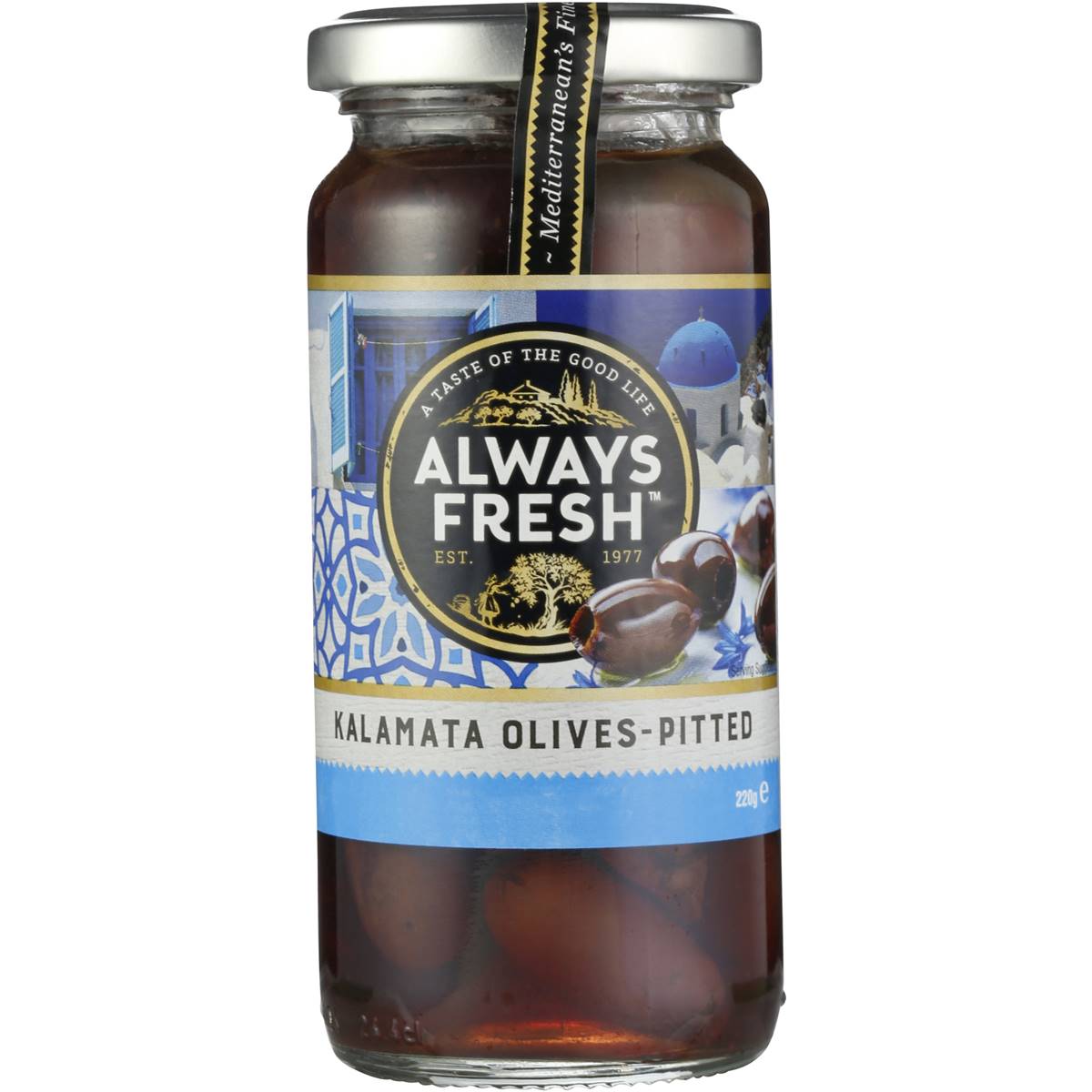 Kalamatta Olives - Pitted - 220g jar