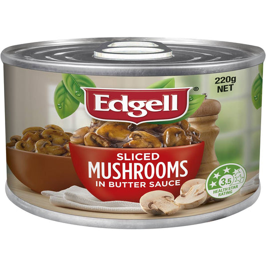 Mushrooms Sliced in butter - 220g tin