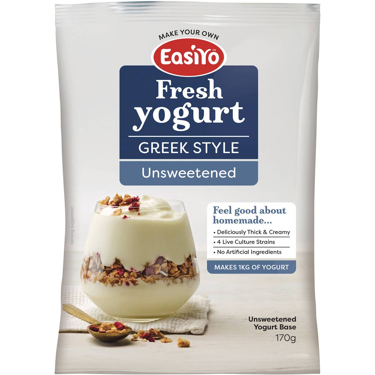 Yoghurt EasiYo Greek Style Unsweetened - 170g sachet